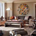 nástenné dekorácie v obývacej izbe nápady