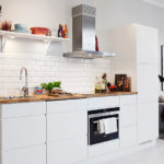 Reka bentuk dapur putih minimalis