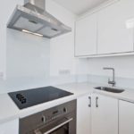 High tech white kitchen design