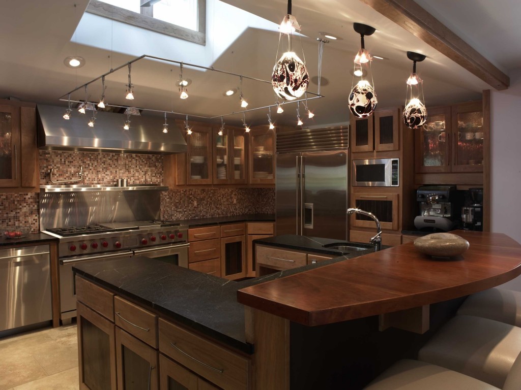 design of a large kitchen with a set