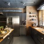 large kitchen design loft style