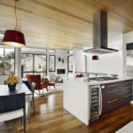design of a large kitchen in eco style