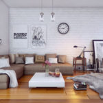 decorazione e decorazione del design fotografico del soggiorno