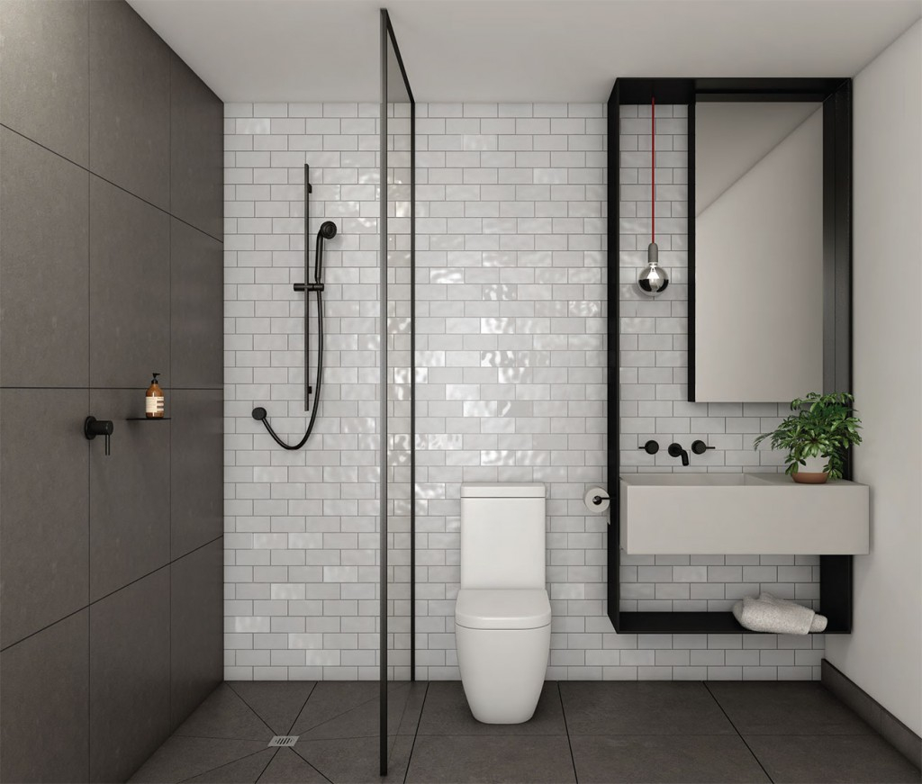 tiled bathroom