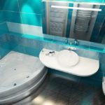 fürdőszoba kialakítása tengeri stílusú WC-vel kombinálva