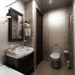 ongebruikelijk ontwerp van een badkamer gecombineerd met een toilet