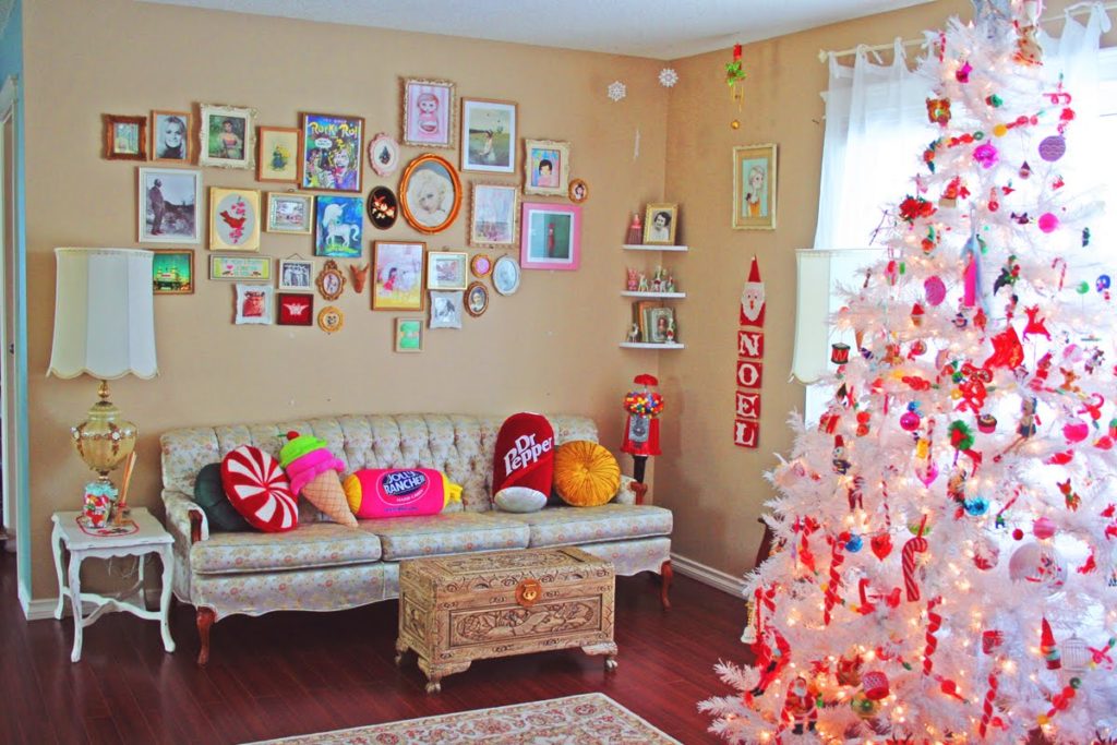 Dekor děti pokoj vánoční strom