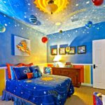 Decor children's room with a space plot