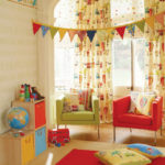 Children's room decor boxes-cubes garland flags
