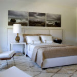 Yatak odası dekor yatak üzerinde modüler panorama