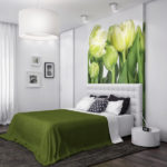 Fotoğraf duvar kağıdı ile dekor yatak odası paneli