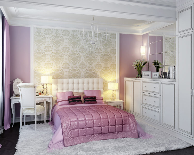 Klasik tarz yatak odası dekorasyonu