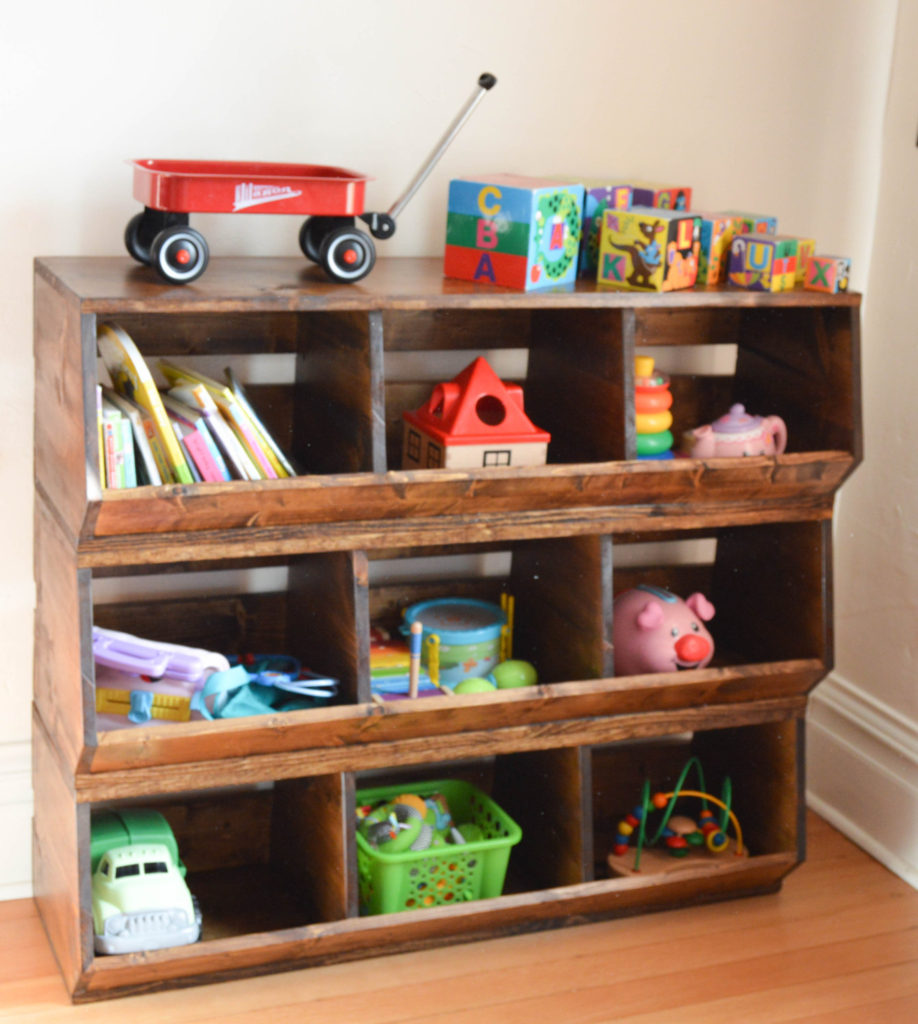 Decor in a children's room. Old shelving.