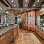 Decorative stone in the kitchen aesthetic appearance