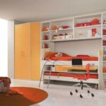 Návrh dětského pokoje pro dvě heterosexuální děti transformující postel