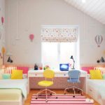 Design av et barnerom for to heterofile barn på loftet