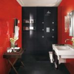 Design intérieur de salle de bain étroit