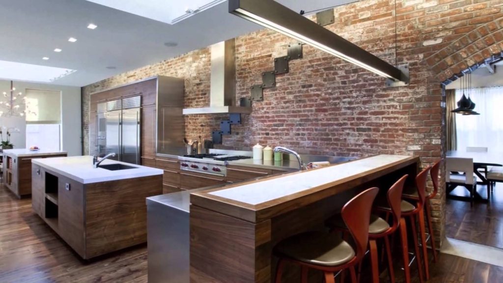 Modern high-tech keukenontwerp met loft