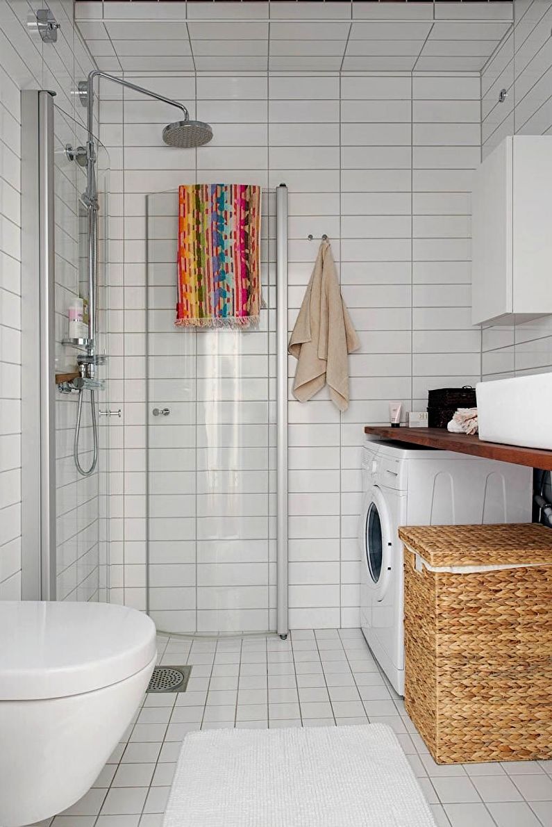 4 sq m bathroom design with tiles