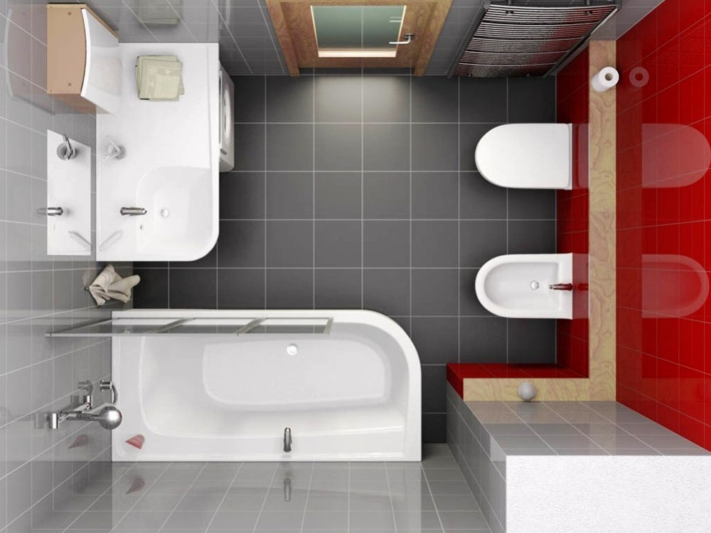 Bathroom design 6 sq m with bidet