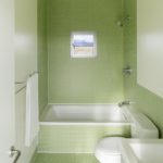 6 sq m bathroom design with fine tiled trim