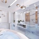 Augsto tehnoloģiju 6 kvadrātmetru vannas istabas dizains