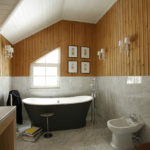 Badeværelse design i et privat hus foring og marmorfliser