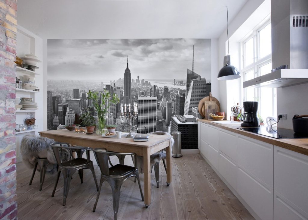 Fototapete Küche Interieur voller Wand