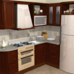 Custom refrigerator in the interior of the kitchen
