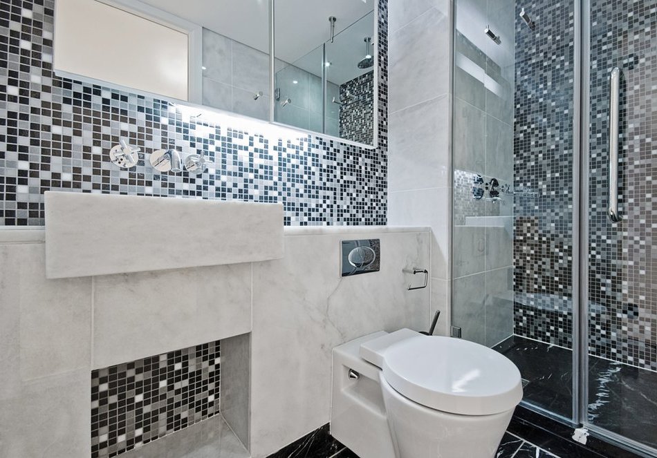 The mosaic for a bathroom is convenient and beautiful
