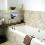 Mosaic tiles in the bathroom