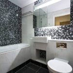 Mosaic in a small bathroom