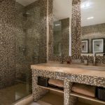 Mosaic in the bathroom with dressing table
