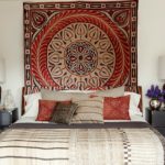 Wall decoration in the bedroom Indian textile