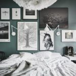 Sienu noformējums guļamistabā fotoreālisma stilā