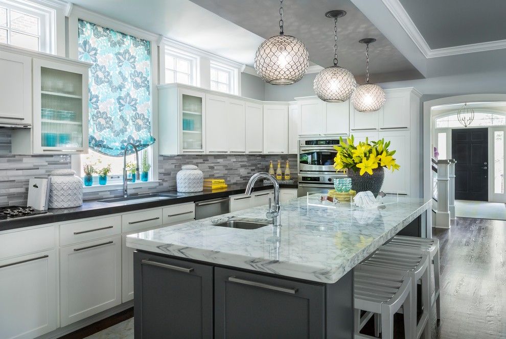 Gray kitchen palette add more light