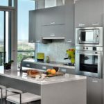 Gray high-tech kitchen palette