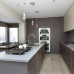 Color combination kitchen interior achromatic colors