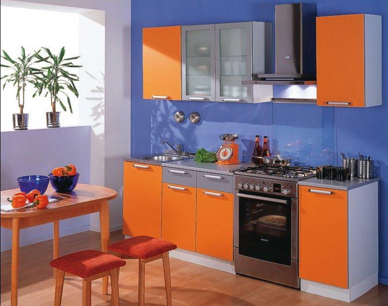 Màu sắc kết hợp nội thất nhà bếp một bộ ba chiếm ưu thế