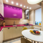 Moderná kuchyňa fialová lesk
