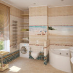 salle de bain avec fenêtre ambiance confortable