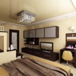 design moderno della camera da letto del soggiorno
