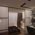 3D-stue soveværelse design