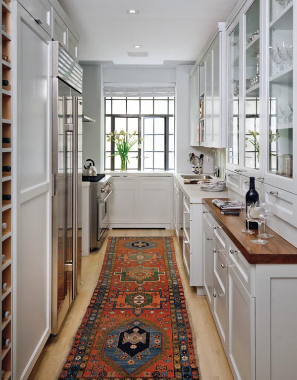 narrow kitchen design ideas