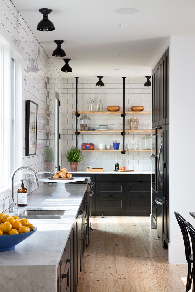 narrow kitchen design ideas photo
