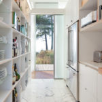 narrow kitchen design