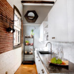narrow kitchen design interior