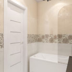 ceramic tile with a pattern for the bathroom