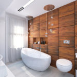 keramische tegels wanddecoratie in de badkamer