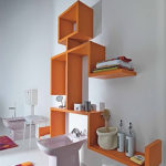 Bathroom decor modular shelf instead of dressing table